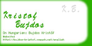 kristof bujdos business card