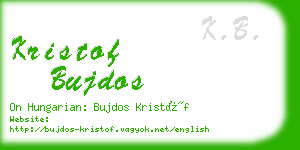 kristof bujdos business card